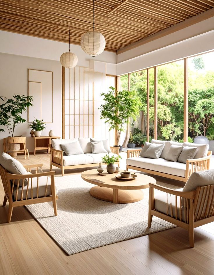 Ruang Tamu Zen dan Japandi: Menciptakan Ketenangan di Jantung Rumah 3 Ruang Tamu Zen dan Japandi