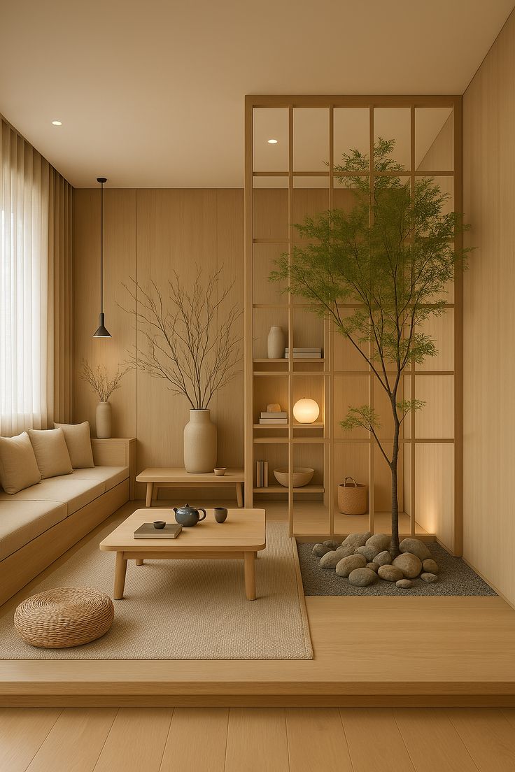 Ruang Tamu Zen dan Japandi: Menciptakan Ketenangan di Jantung Rumah 4 Ruang Tamu Zen dan Japandi